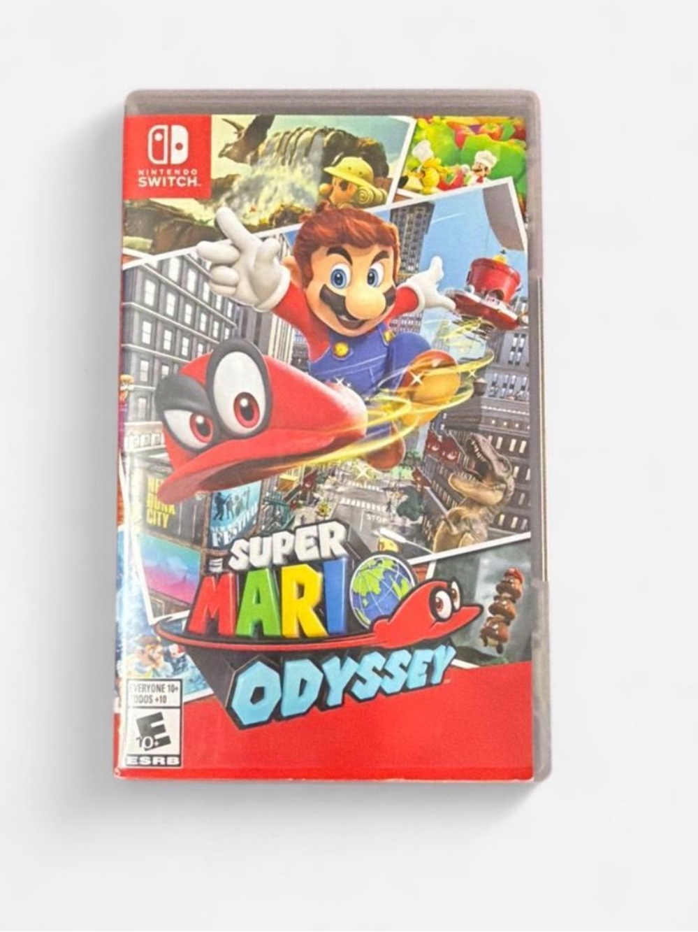Nintendo Switch Super Mario Odyssey Red Case with Colorful Artwork game w/case